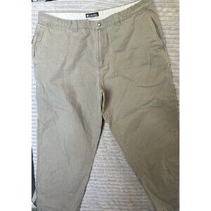 Mens Columbia Sportswear Co.42x29 Khaki Tan Outdoor Straight Leg Snap Button